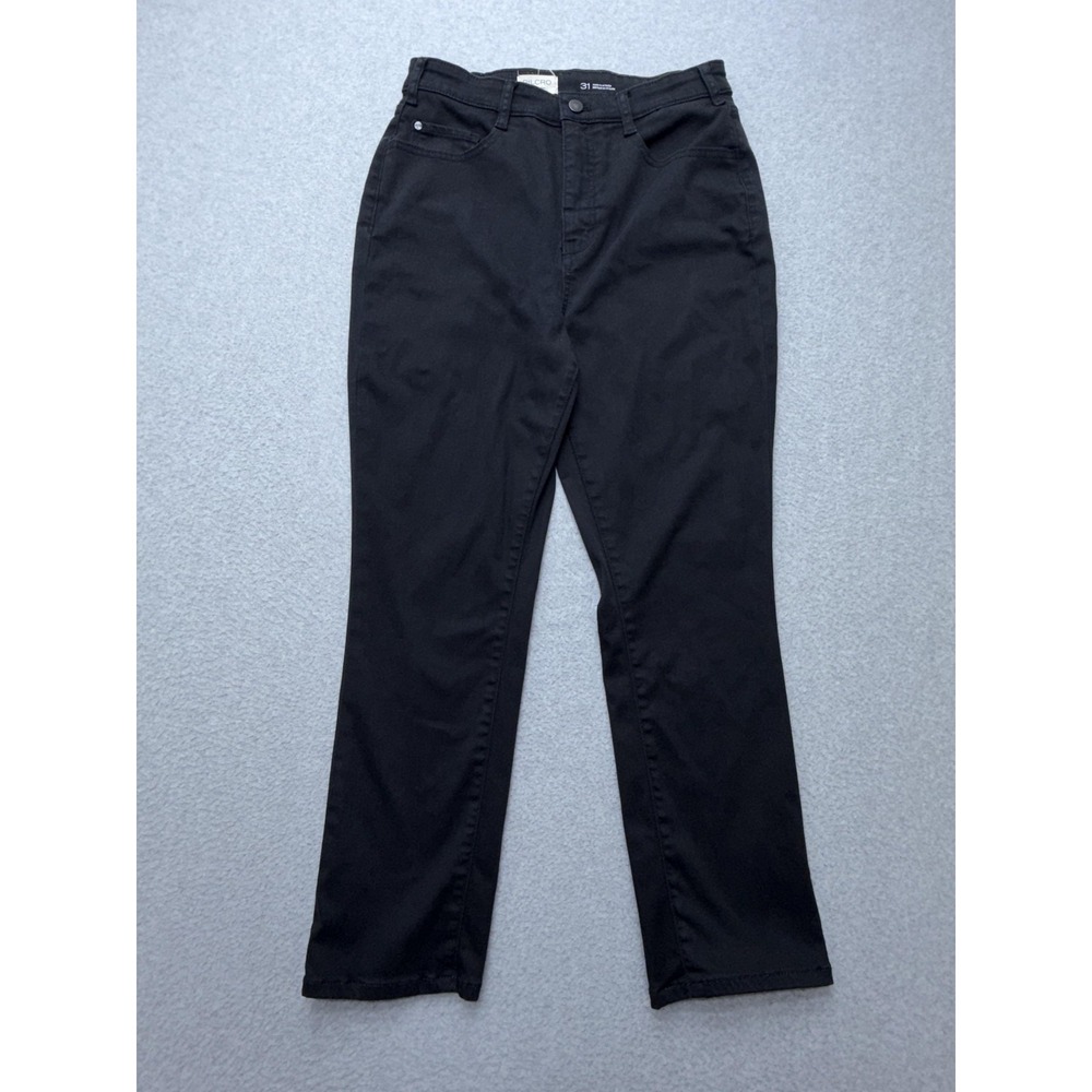 Pilcro Jeans Womens 31 Black Dark Wash High Rise Straight Stretch Denim